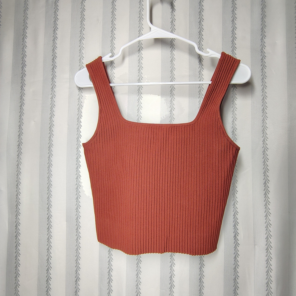 NWOT Madewell Ribbed Square Neck Crop Top